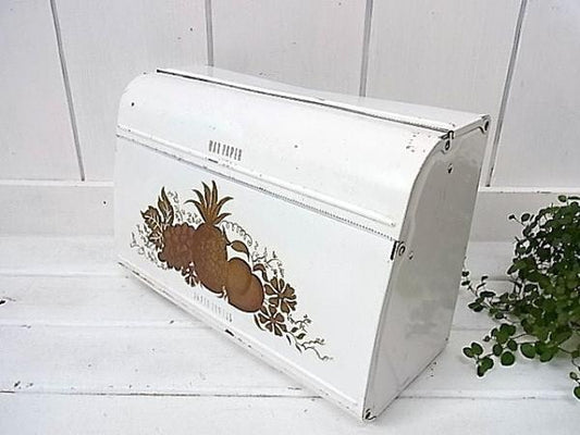 【ランズバーグ】フルーツ柄・ティン製・アンティーク・ラップ&ペーパータオルホルダー USA