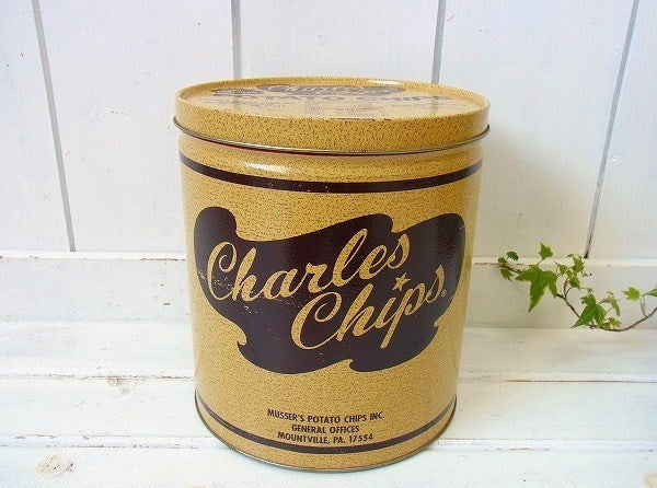 【Charles Chips】ポテトチップス・ヴィンテージ・ティン缶　USA