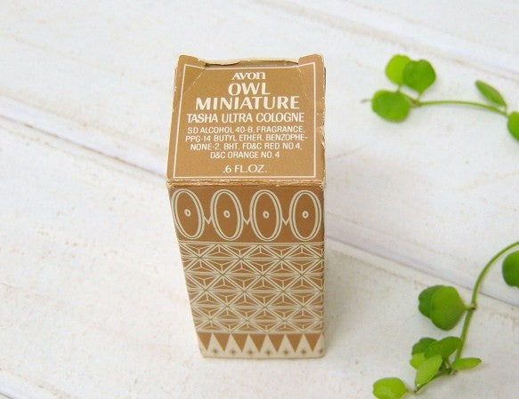 【AVON/1980】エイボン・ふくろう・アンティーク・箱付き・コロンボトル/香水瓶USA