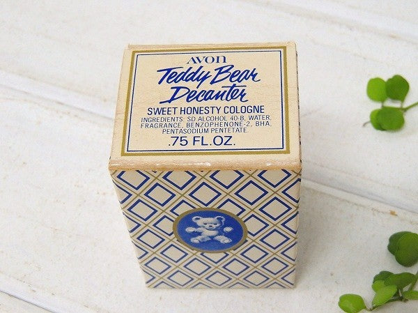 【AVON/熊/テディベア】エイボン・アンティーク・箱付き・コロンボトル/香水瓶USA