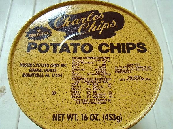 【Charles Chips】ポテトチップス・ヴィンテージ・ティン缶　USA