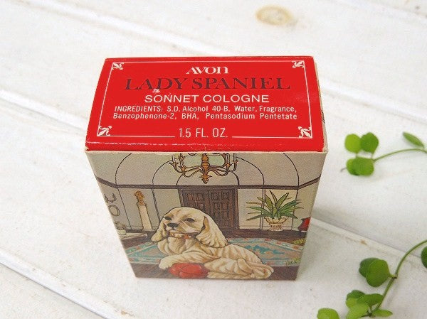 【AVON/アメリカン・コッカー・スパニ】エイボン・アンティーク・箱付き・コロンボトル/香水瓶USA