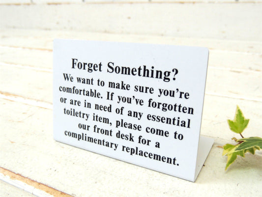 【Forget Something?】卓上型・モーテル&ホテル・サインプレート・卓上サイン USA
