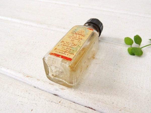 ジョンソン&ジョンソン ビンテージ・薬瓶・ドクロ・メディスンボトル ガラスボトル USA