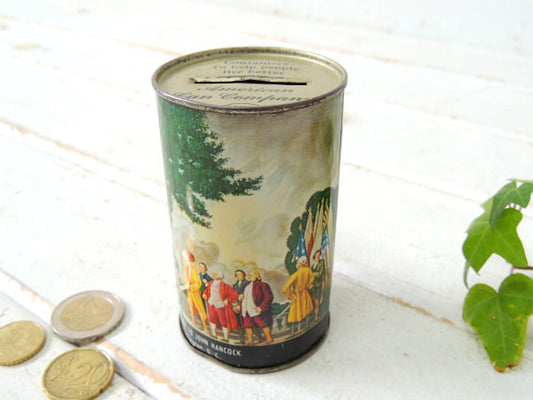 【アメリカ独立宣言】CANCO・ティン製・ヴィンテージ・貯金箱・コインバンク USA