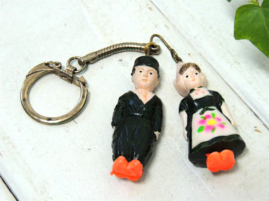 【オランダ・人形・民族】男の子&女の子・ヴィンテージ・デッドストック・キーホルダー