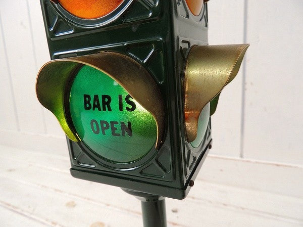 信号機形・ヴィンテージ・BARサイン/ライトアップサイン/照明/オープンサイン USA