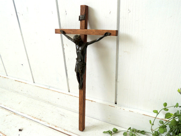 オールド ミッション カリフォルニア 木製 アンティーク・クロス・十字架・壁掛け・キリスト・聖品