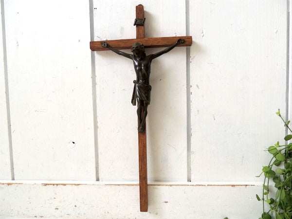 オールド ミッション カリフォルニア 木製 アンティーク・クロス・十字架・壁掛け・キリスト・聖品