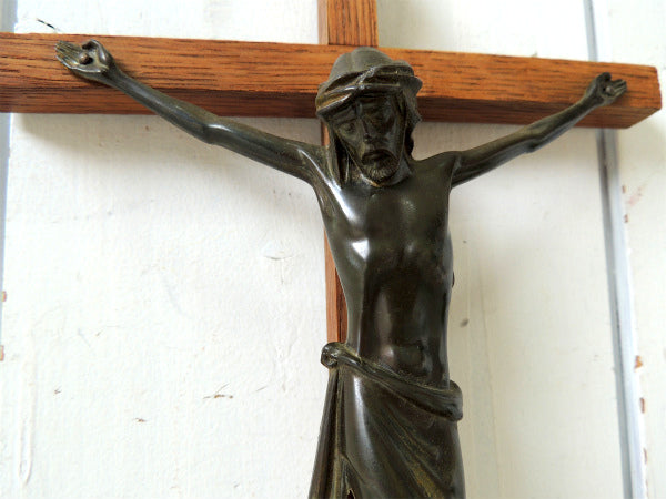 オールド ミッション カリフォルニア 木製 アンティーク・クロス・十字架・壁掛け・キリスト・聖品