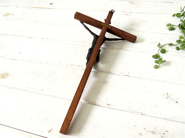 オールド ミッション カリフォルニア 木製 アンティーク・クロス・十字架・壁掛け・キリスト・聖品