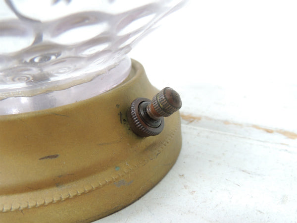 オイルランプ型・ガラス×真鍮製・アンティーク・テーブルランプ・デスクランプ・照明・ハリケーンランプ