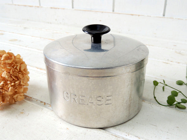 【GREASE】アルミ製・ストレーナー付き・ヴィンテージ・オイルポット・オイル容器・キッチン用品