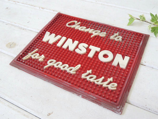 WINSTON タバコ US 店頭用 企業モノ ラバー・ヴィンテージ・カウンターマット バーマット