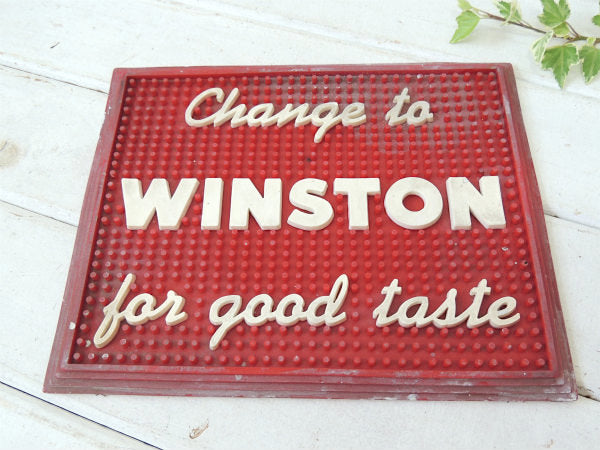WINSTON タバコ US 店頭用 企業モノ ラバー・ヴィンテージ・カウンターマット バーマット
