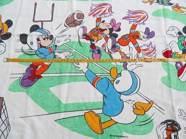 【ミッキー&フレンズ】USA!ウォルトディズニー・スポーツ柄・ユーズドシーツ(フラットタイプ)