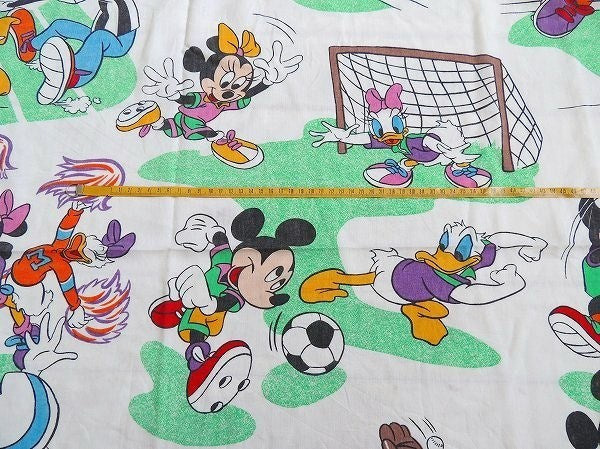 【ミッキー&フレンズ】USA!ウォルトディズニー・スポーツ柄・ユーズドシーツ(フラットタイプ)