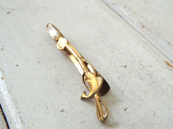 【ANSON・フライフィッシング】ロッド・リール・釣り・フィッシュ・モチーフ・ヴィンテージ・タイピン