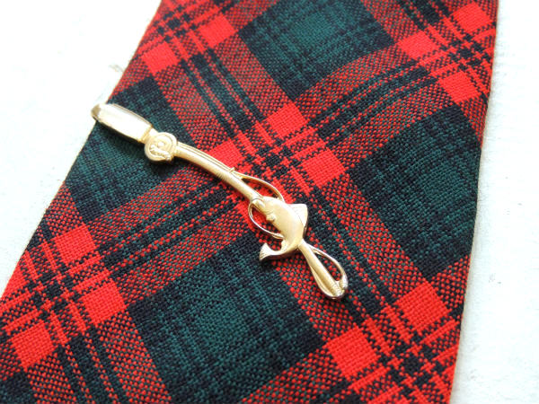 【ANSON・フライフィッシング】ロッド・リール・釣り・フィッシュ・モチーフ・ヴィンテージ・タイピン