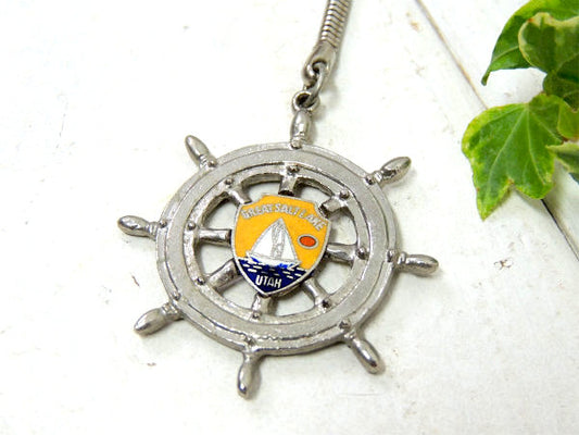 【ユタ州・マリン】船のハンドル・モチーフ・デッドストック・ヴィンテージ・キーホルダー