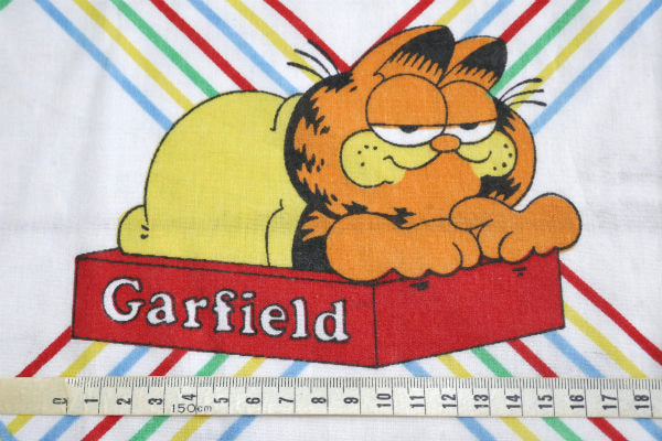 ガーフィールド アメコミ 猫 キャラクター 70's ヴィンテージ ユーズドシーツ(1/2) USA