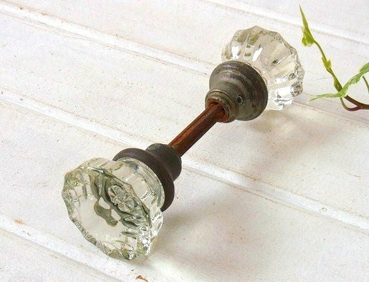 建材・インテリア 12角形・ガラス製・アンティーク・ドアノブ・ドアパーツ・USA DIY 住宅