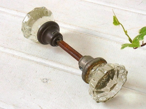 建材・インテリア 12角形・ガラス製・アンティーク・ドアノブ・ドアパーツ・USA DIY 住宅