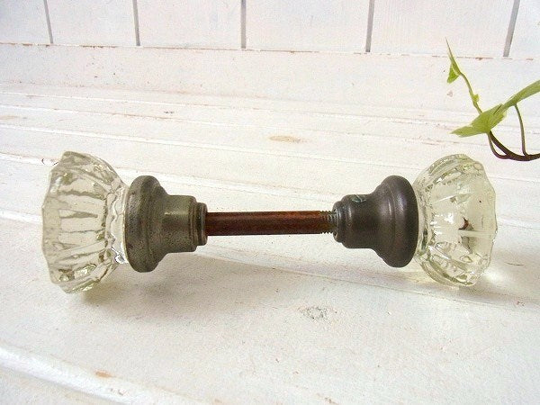 建材・インテリア 12角形・ガラス製・アンティーク・ドアノブ・ドアパーツ・USA DIY 住宅