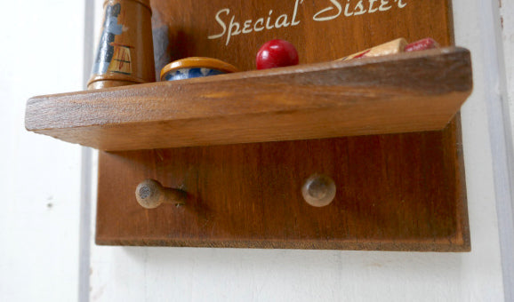 カントリー ハート キッチンモチーフ 木製 フック付き ヴィンテージ ウォールデコ 壁飾り USA