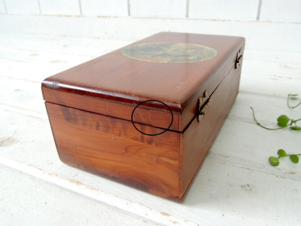 【Lane】ノスタルジック・飴色・木製・ヴィンテージ・ウッドボックス・木箱 USA・宝箱