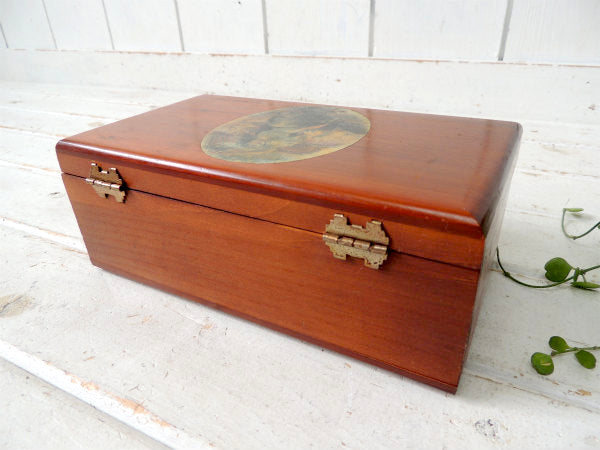 【Lane】ノスタルジック・飴色・木製・ヴィンテージ・ウッドボックス・木箱 USA・宝箱