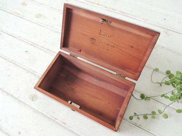 【Lane】ノスタルジック・飴色・木製・ヴィンテージ・ウッドボックス・木箱 USA・宝箱