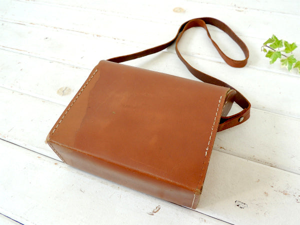 【Bell&Howell・カメラケース・USA】アンティーク・革・ショルダーバッグ鞄/カバン