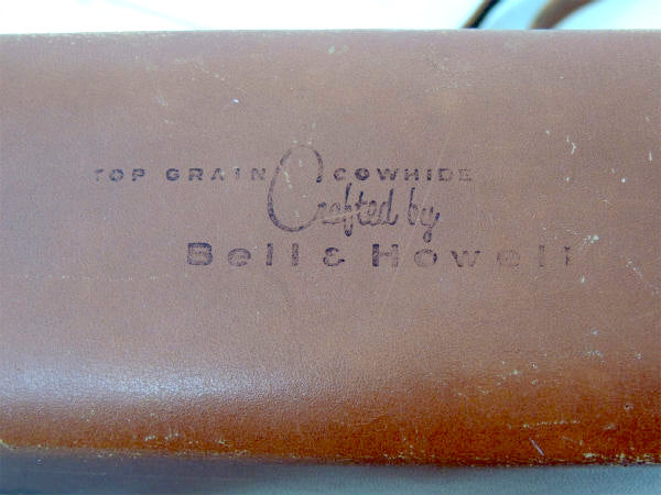 【Bell&Howell・カメラケース・USA】アンティーク・革・ショルダーバッグ鞄/カバン