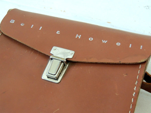 【Bell&Howell・カメラケース・USA】アンティーク・革・ショルダーバッグ鞄/カバン