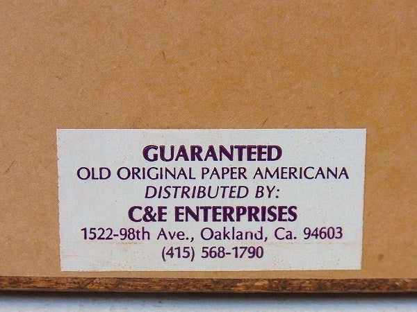 【KLEZNO】古い広告入り・ヴィンテージ・木製フレーム/額縁　USA