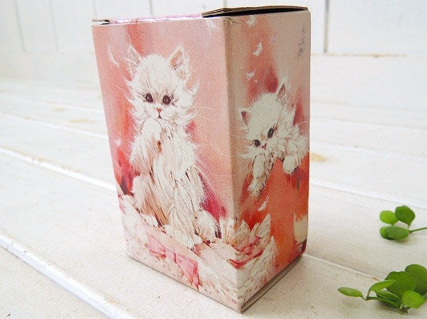 【AVON】エイボン・クッションに座った可愛いネコ・アンティーク・箱付き・コロンボトル/香水瓶