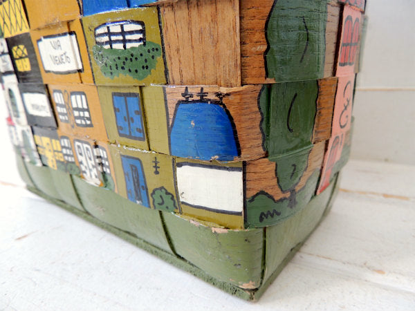 【Caro Nan】1973年・ヨーロッパ・トラベルシリーズ・木製・ヴィンテージ・カロナンバスケット