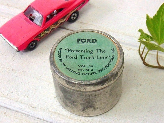 【FORD】フォード トラック・50's自動車部品の小さなヴィンテージ・アルミ容器/パーツ缶