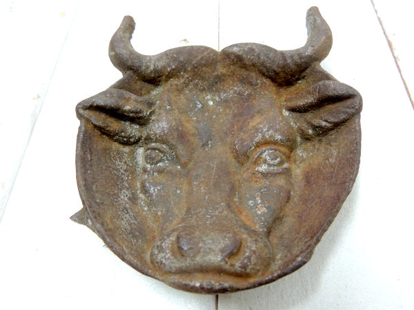 【雄牛】アイアン製・アンティーク・灰皿&ポケットチェンジ・トレイ/マネートレイ