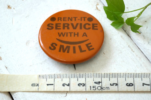 【笑顔・スマイル・SMILE】アメリカン ビンテージ・缶バッジ・USA・ファッション・アクセサリー