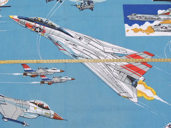 【AFTERBURNER】アフターバーナー・戦闘機・80'sヴィンテージ・ユーズドシーツ(フラット)