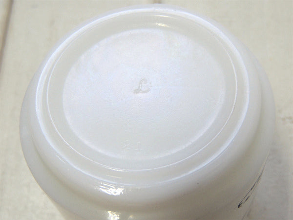 【ミッキーマウスクラブ】リビーグラス社・ミルクガラス製・ヴィンテージ・マグカップ/ハニービー