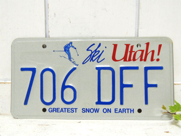 1980y アメリカ ユタ州 スキー Ski 706 DFF ヴィンテージ  ナンバープレート USA アメ車 カスタムカー