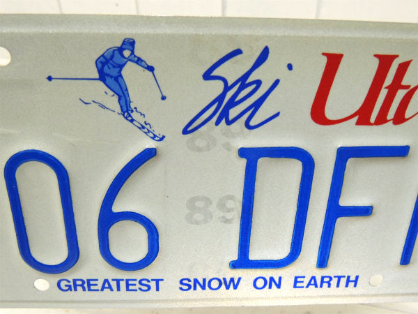 1980y アメリカ ユタ州 スキー Ski 706 DFF ヴィンテージ  ナンバープレート USA アメ車 カスタムカー