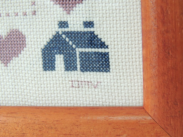HOME SWEET HOME 木製フレーム・カントリー ビンテージ・刺繍フレーム・サンプラー・飾り
