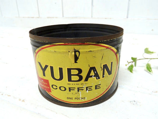 YUBAN・COFFEE ユーバン・ティン製・ヴィンテージ・コーヒー缶・USA・カリフォルニア