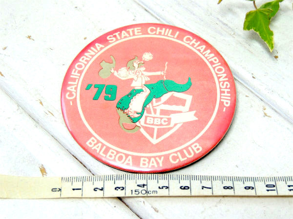 1979【CALIFORNIA STATE CHILI】ヴィンテージ・缶バッジ・USA・アクセサリー