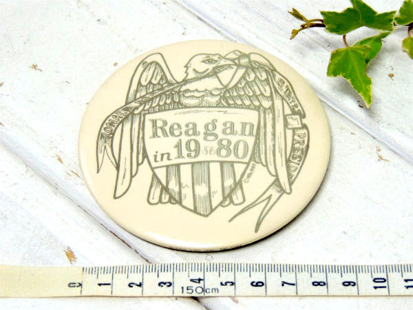 【アメリカ大統領・レーガン】Reagan in 1980・イーグル・ヴィンテージ・缶バッジ