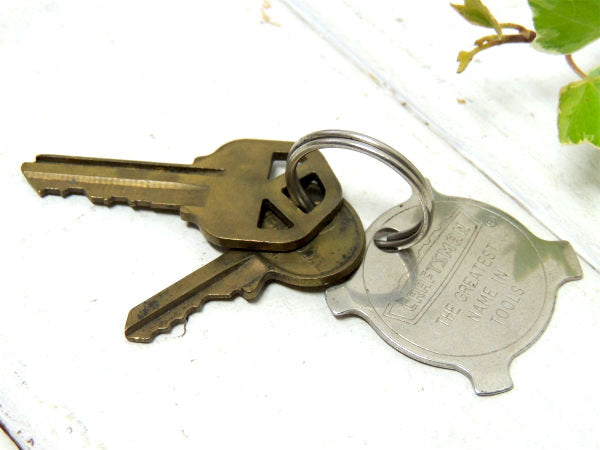 シアーズ&クラフトマン・4way・ドライバー・DIY・ヴィンテージ・工具・キーホルダー・真鍮・鍵2本